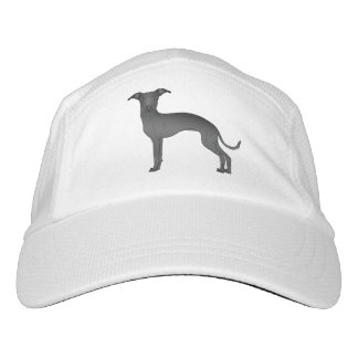 Black Italian Greyhound Cartoon Dog Illustration Hat