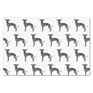 Black Italian Greyhound Cute Cartoon Dog Pattern Tissue Paper