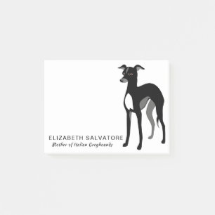 Black Italian Greyhound Post-it Notes