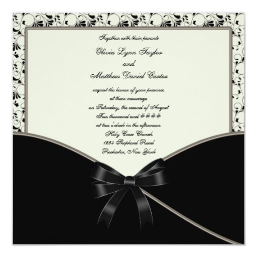 Black And Cream Wedding Invitations 5