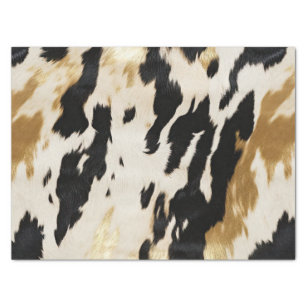 Black and White Cowhide Cow's Hide Patterned Tissue Paper