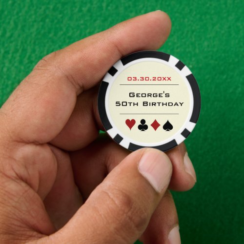 Black Ivory Las Vegas Casino Poker Chip Birthday