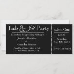 Black Jack And Jill Shower Ticket Invitation at Zazzle