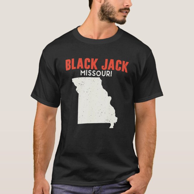Black Jack Missouri USA State America Travel Misso T-Shirt (Front)