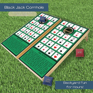 Black Jack Playing Card Cornhole Set