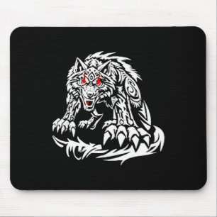 Black Jacob Fatu Wolf Mouse Pad
