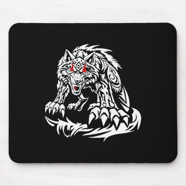 Black Jacob Fatu Wolf  Mouse Pad (Front)