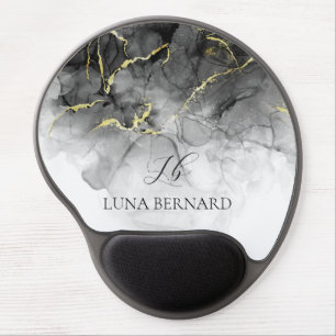 Black Jade Watercolor Ink Customizable Gel Mouse Pad