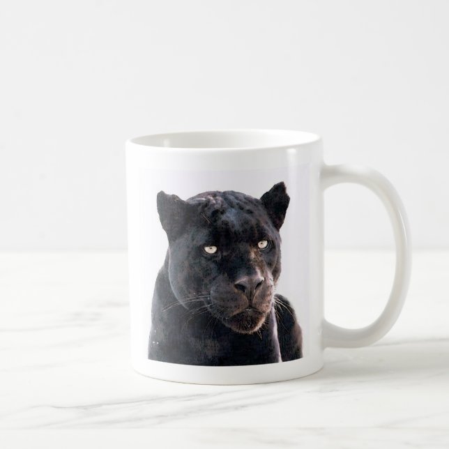 Black Jaguar Coffee Mug (Right)