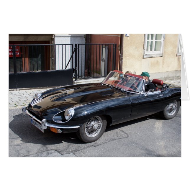 Black Jaguar E Type Cards (Front Horizontal)