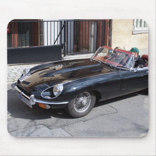 Black Jaguar E Type Mouse Pad