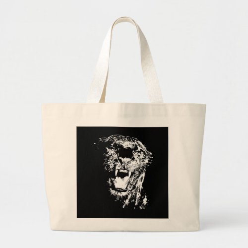 Black Jaguar Large Tote Bag