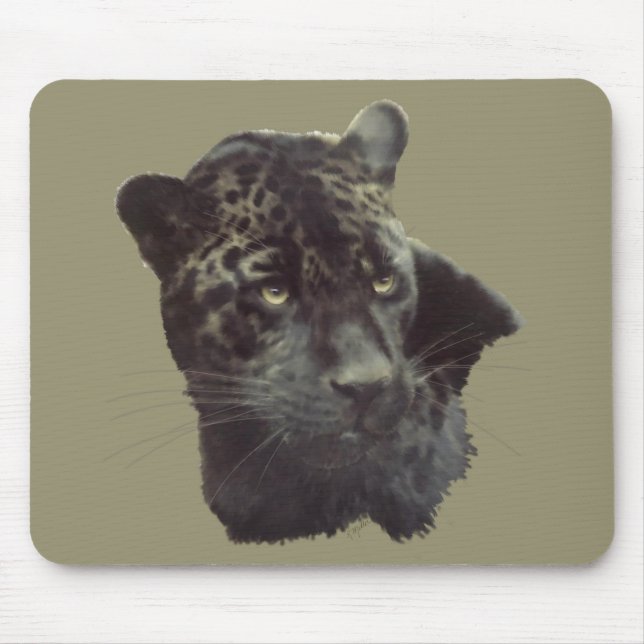 Black Jaguar Mouse Pad (Front)