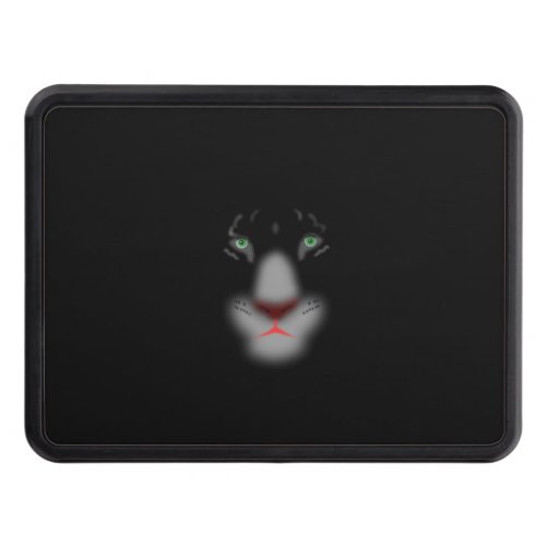 Black Jaguar or panther Big Cat Face Hitch Cover