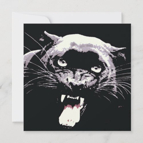Black Jaguar Panther Invitation