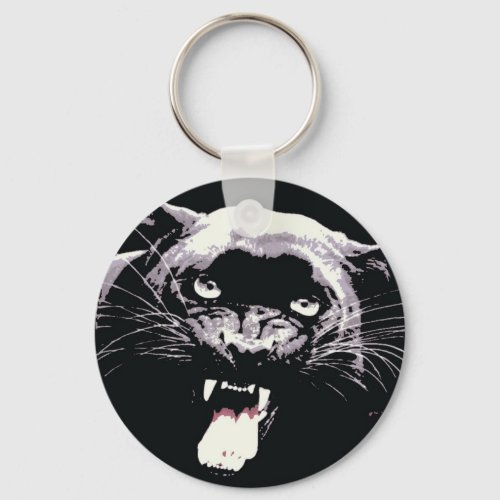 Black Jaguar Panther Keychain
