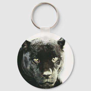 Black Jaguar Panther Keychain