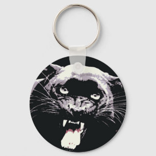Black Jaguar Panther Keychain