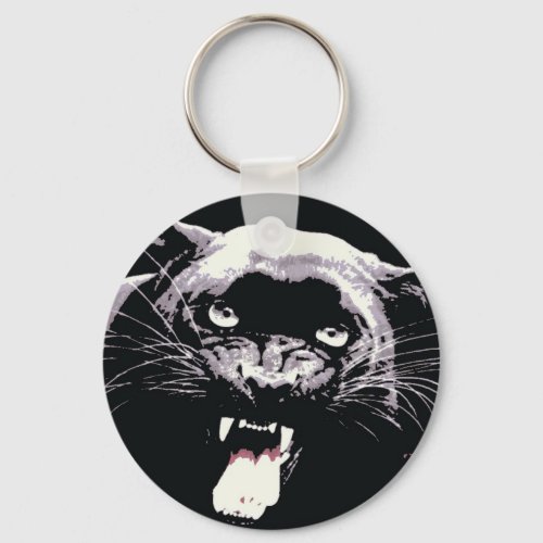Black Jaguar Panther Keychain