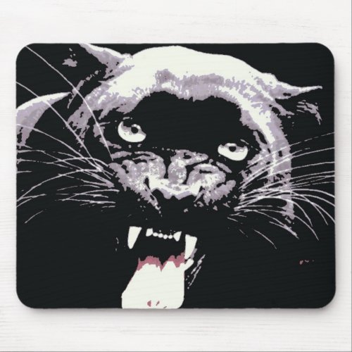 Black Jaguar Panther Mouse Pad