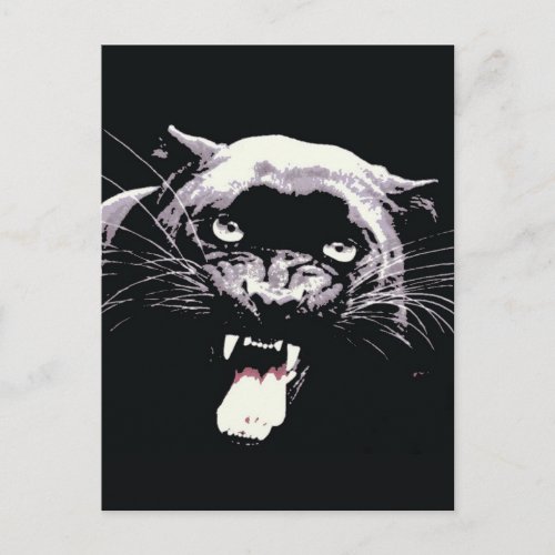 Black Jaguar Panther Postcard