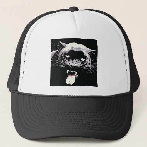 Black Jaguar Panther Trucker Hat