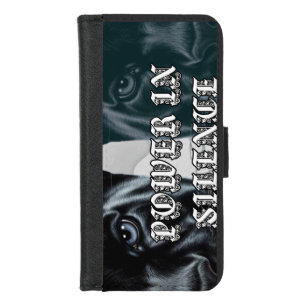 Black Jaguar Power in Silence iPhone 8/7 Wallet Case
