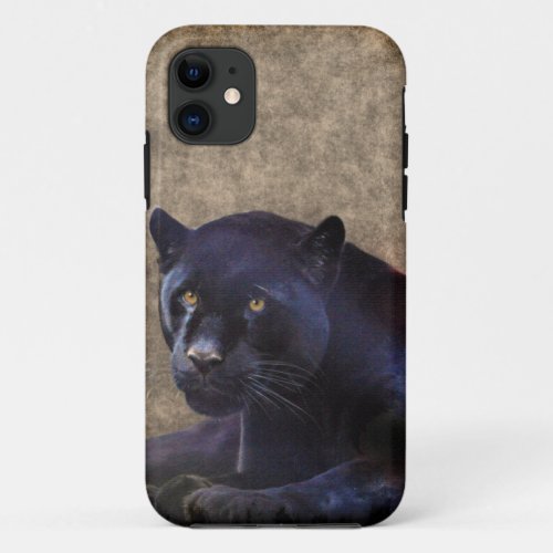 Black Jaguar  Rustic Grunge BG iPhone 5 Case