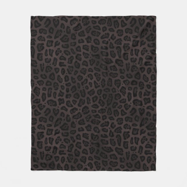 Black Jaguar stain Fleece Blanket (Front)