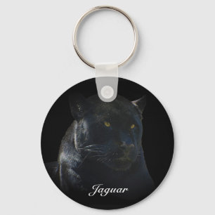 Black Jaguar Wild Cat Animal-Lover Keychain