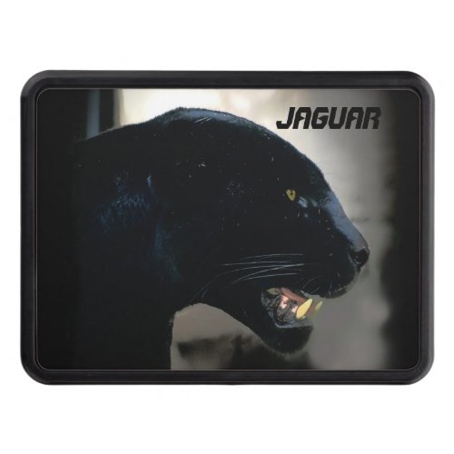 Black Jaguar Wild Cat Artwork Trailer Hitch Cover