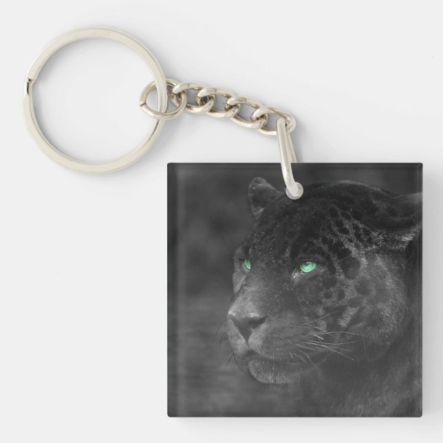 Black Jaguars Emerald Gaze Keychain (Front)