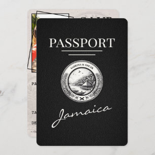 Black Jamaica Passport Save The Date