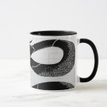 Black Japanese Dragon White Background Mug