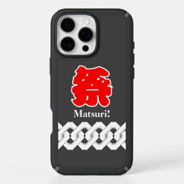 Black Japanese Festival Happi Coat Speck iPhone Case (Front)