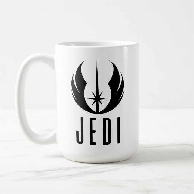 Black Jedi Symbol Coffee Mug (Left)
