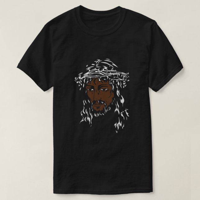 Black Jesus Black History Month BLM Melanin Christ T-Shirt (Design Front)