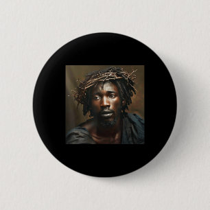 Black Jesus, Christianity, Church, Christ, Jesus Button