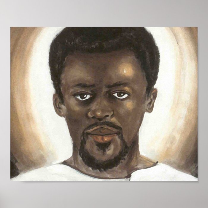 Black Jesus Face Poster