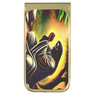 Black Jesus Praying in Gethsemane Money Clip