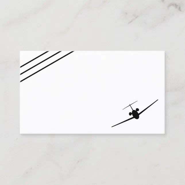Black Jet Aviation Business Card Zazzle