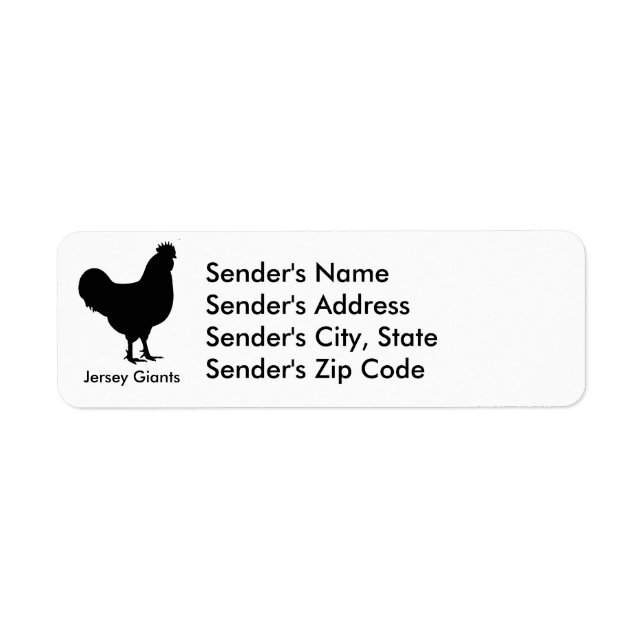 Black JG Return Address Labels (Front)