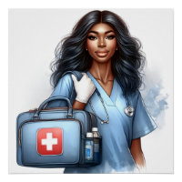 Black Job African American Doctor Nurse Sista