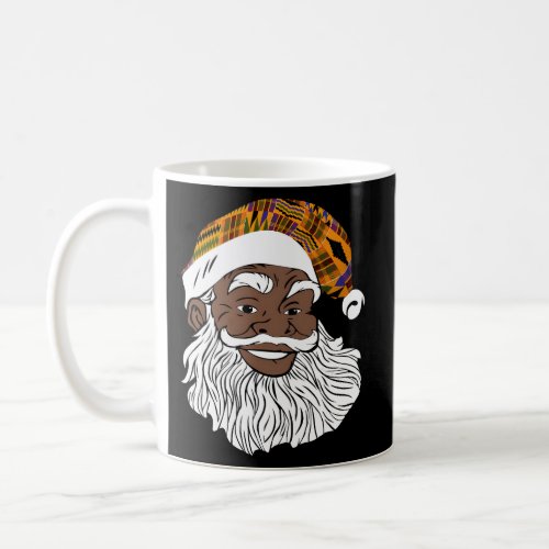 Black Jolly Santa African American Santa Kente Coffee Mug