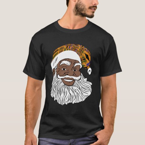 Black Jolly Santa Design African American Santa Ke T_Shirt