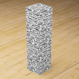 Black Judicial Text Word Cloud On White Wine Box