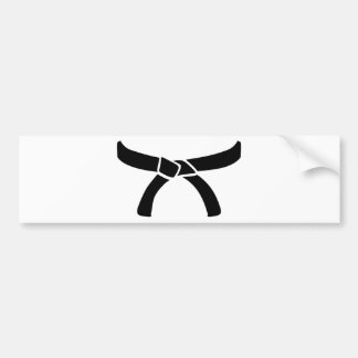Black judo belt bumper sticker