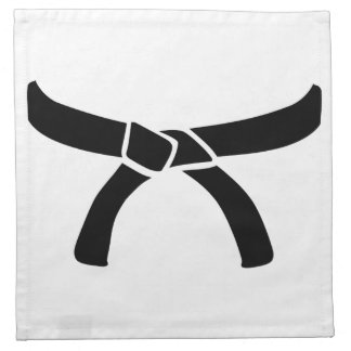 Black judo belt cloth napkin