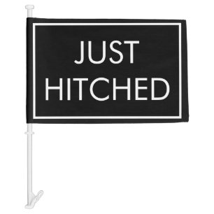 BLACK JUST HITCHED FLAG