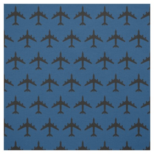 Black KC-135 Refueling Jet Airplane on Blue Fabric